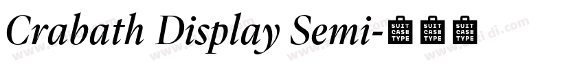 Crabath Display Semi字体转换